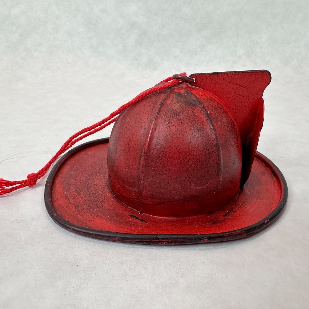 Fire Fighter Christmas Ornament Set of 3 Fire Truck Helmet Fireman Captain NEW - Picture 13 of 16